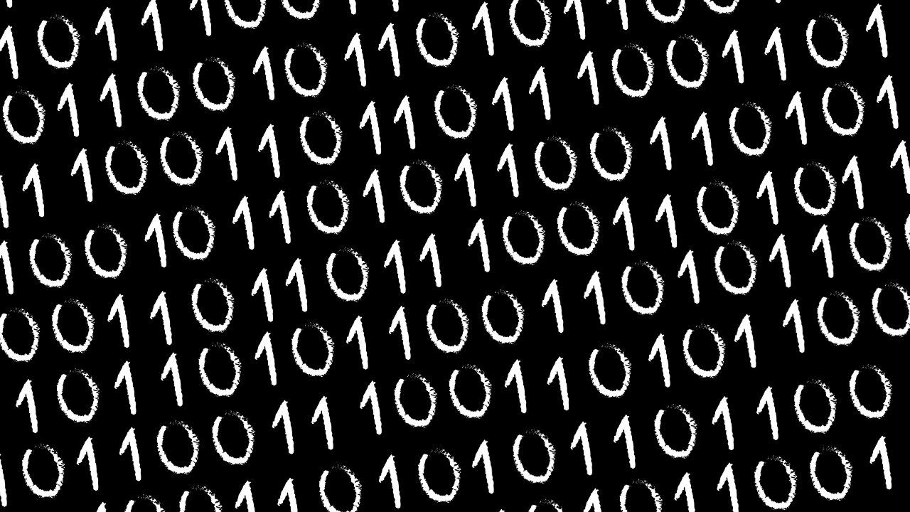 Grafika przedstawiająca zera i jedynki