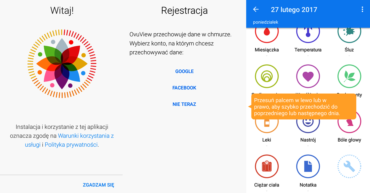 Printscreen aplikacji OvuView