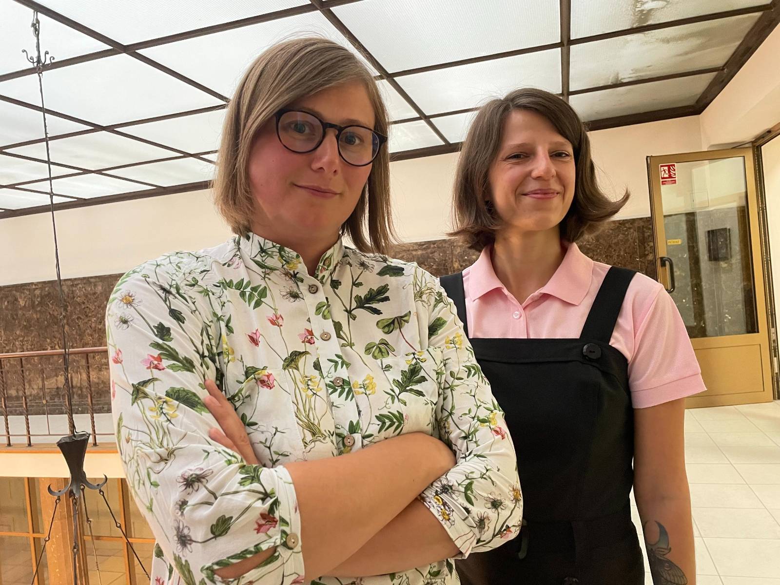 zdjęcie przedstawicielek Fundacji Panoptykon i Społecznej Inicjatywy Narkopolityki po drugiej rozprawie