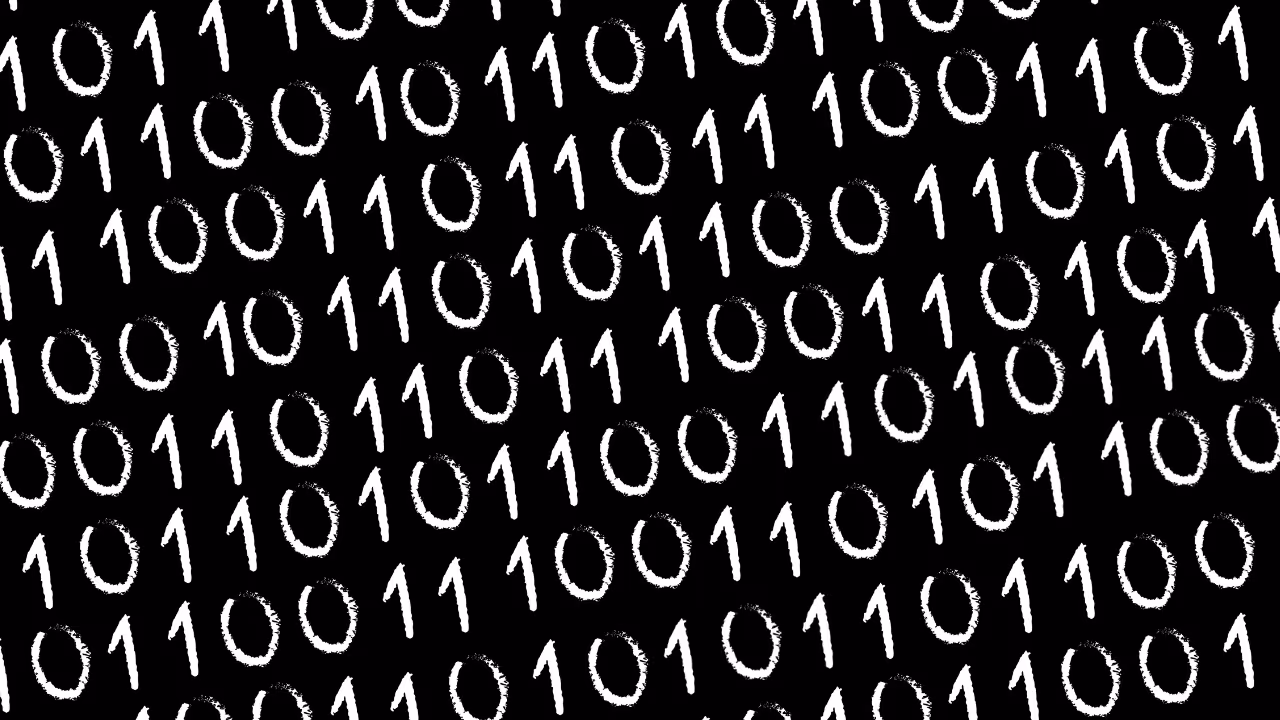 Grafika przedstawiająca zera i jedynki