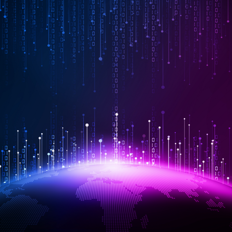 zarys kuli ziemskiej miks zer i jedynek