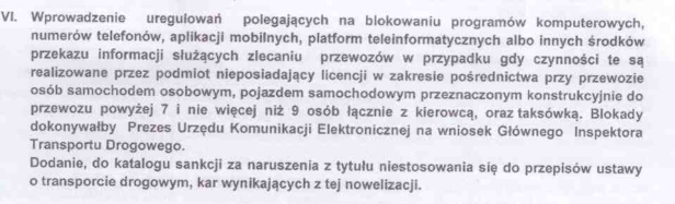 Fragment wniosku MIiB do RM ws. blokowania